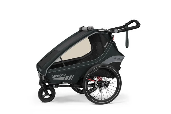 Qeridoo Kidgoo 1 Sport Fahrradanhänger Limited Edition Grey 4 Qeridoo Kidgoo 1 Sport Fahrradanhänger Limited Edition Grey – Bild 2