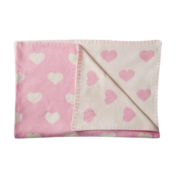 Schardt Kuscheldecke Herzchen Rosa 95x120 Schmusedecke - 100% Baumwolle 3 Schardt Kuscheldecke Herzchen Rosa 95x120 Schmusedecke - 100% Baumwolle