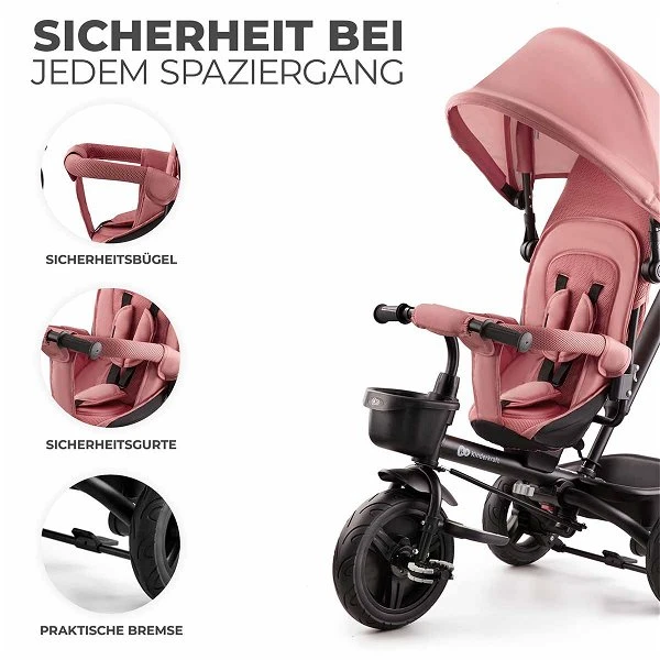 Kinderkraft AVEO Dreirad Rose Pink 7 Kinderkraft AVEO Dreirad Rose Pink – Bild 5