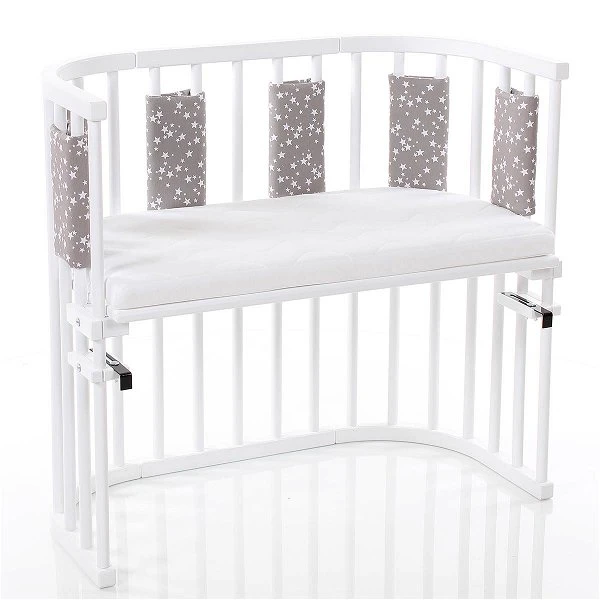 Babybay Nestchen Ultrafresh Piqué Für Original Taupe, Mit Sternen Weiß 4 Babybay Nestchen Ultrafresh Piqué Für Original Taupe, Mit Sternen Weiß – Bild 2