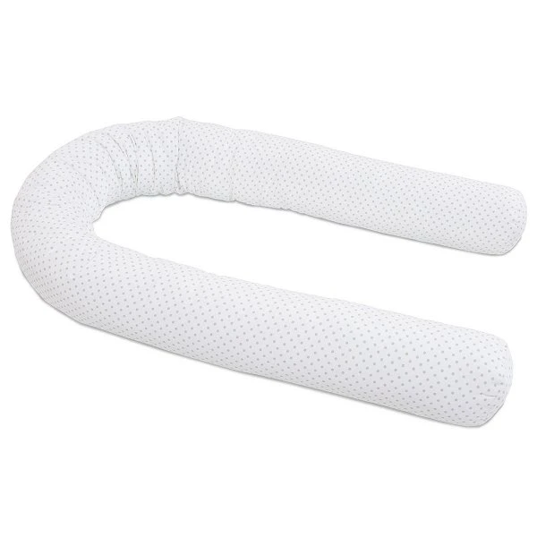 Babybay Nestchenschlange Piqué Für Kinderbetten Weiß, Mit Punkten Perlgrau 3 Babybay Nestchenschlange Piqué Für Kinderbetten Weiß, Mit Punkten Perlgrau