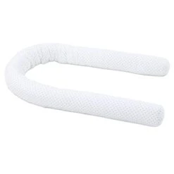 Babybay Nestchenschlange Piqué Weiß, Mit Punkten Perlgrau