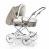 HESBA Condor Coupe Kinderwagen Außen 281 Innen 185 Teilleder - Räder Weiß 25 Cm, Griff Dunkelbrau -Geschäft Für Babyartikel condor coupe 250eva fb281 185 lg dunkelbraun 1
