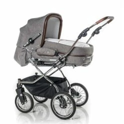 HESBA Corrado Kinderwagen 796/227 Teilleder Mit Schwenkbaren Vorderrädern Schwarz SW-SL 2/25