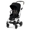 CYBEX Eezy S Twist+2 Buggy Moon Black Gestell Silver | Mit All-Terrain Rädern -Geschäft Für Babyartikel cyb 22 int y045 eezystwist 2 slv moob