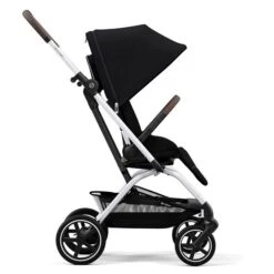 CYBEX Eezy S Twist+2 Buggy Moon Black Gestell Silver | Mit All-Terrain Rädern -Geschäft Für Babyartikel cyb 22 int y270 eezystwist 2 slv moob