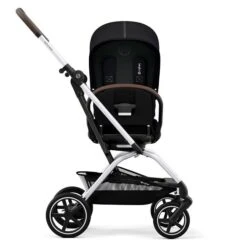 CYBEX Eezy S Twist+2 Buggy Moon Black Gestell Silver | Mit All-Terrain Rädern -Geschäft Für Babyartikel cyb 22 int y270 eezystwist 2 slv moob rotation
