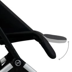 Cybex Orfeo Moon Black | Gestell Silber -Geschäft Für Babyartikel cyb 23 int deta orfeo slv moob legrest steps