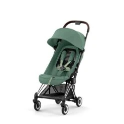 CYBEX Coya Chrome Dark Brown Leaf Green -Geschäft Für Babyartikel cyb 23 int y045 coya legr chbr withoutinlay
