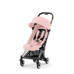 CYBEX Coya Chrome Dark Brown Peach Pink -Geschäft Für Babyartikel cyb 23 int y045 coya pcpi chbr withoutinlay