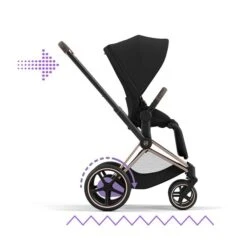 CYBEX E-PRIAM Sportwagen Sepia Black Gestell Wählbar New Generation -Geschäft Für Babyartikel cyb 23 int y270 e priam rogo sebl unevensurface print medium