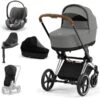 CYBEX PRIAM Kinderwagen Mirage Grey Bundle New Generation Inkl. 7 Zubehörartikel