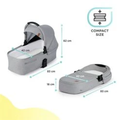 Kinderkraft EVERYDAY 2in1 Kinderwagen Light Grey Inkl. Adapter, Fußsack, Sonnensegel & Regenschutz -Geschäft Für Babyartikel everyday 5902533917556 dh 15