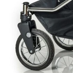 HESBA Corrado Kinderwagen 796/227 Teilleder Mit Schwenkbaren Vorderrädern Schwarz SW-SL 2/25 -Geschäft Für Babyartikel gestelltyp sw sl 2 25 schwenkbaren vorderraeder 3