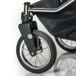 HESBA Condor Coupe Kinderwagen Außen 888 Innen 700 Teilleder Schwenkbare Vorderräder, Ledergriff Dunkelbraun -Geschäft Für Babyartikel gestelltyp sw sl 2 25 schwenkbaren vorderraeder 7 1 1