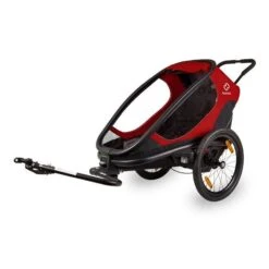 Hamax Outback Fahrradanhänger Rot/Schwarz Inkl. Deichsel & Buggyrad -Geschäft Für Babyartikel ham400064 hamax outback one red black