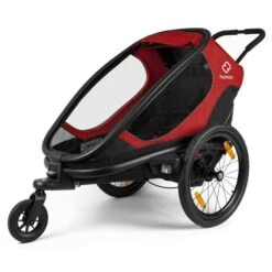 Hamax Outback Fahrradanhänger Rot/Schwarz Inkl. Deichsel & Buggyrad -Geschäft Für Babyartikel ham400064 hamax outback one red black rad