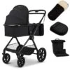 Moon Clicc Kombi-Kinderwagen Black Melange Zubehör Bundle -Geschäft Für Babyartikel k24 clicc 63980800 wanne blackmelange 800 8 frontleft zubehoer bundle