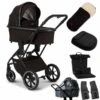 Moon Piú Kombi-Kinderwagen Black/black Matt Zubehör Bundle -Geschäft Für Babyartikel k24 piu 64960630 wanne black 633 6 backleft zubehoer bundle