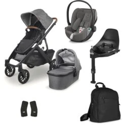 UPPAbaby Vista V2 Bundle Greyson Charcoal Melange & Cybex Cloud Z2, BaseZ2, Wickelrucksack -Geschäft Für Babyartikel vista v2 bundle greyson charcoal