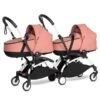 BABYZEN™ YOYO² Zwillingskinderwagen Ginger Gestell White -Geschäft Für Babyartikel yoyo connect yoyo 2 3 4 twin bassinet white frame ginger web